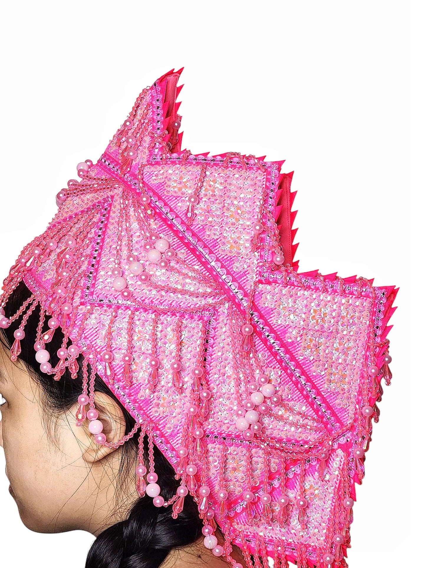 Hmong Princess/Queen Hat | Pink