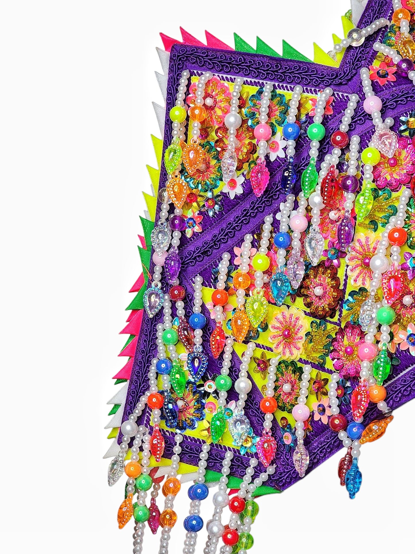 Hmong Traditional Princess/Queen Hat | Multi-Purple Trim Size 23