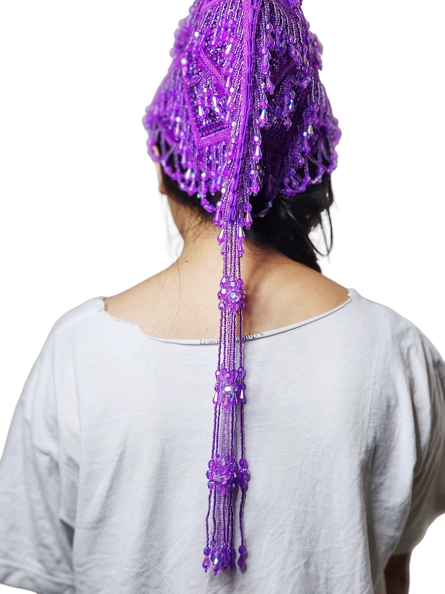 Hmong Traditional Princess/Queen Hat |Purple Thread