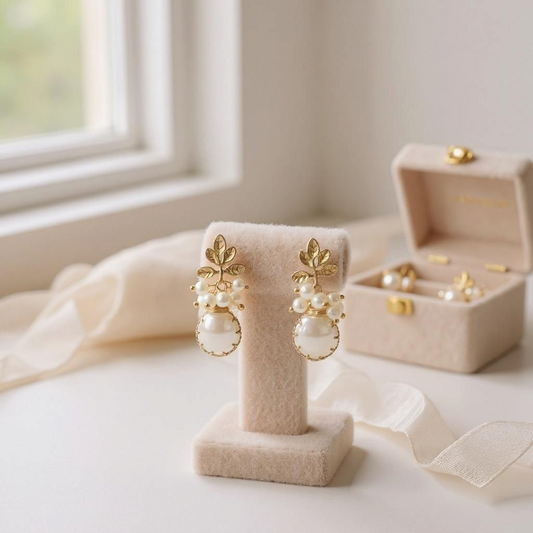 LustreDrop Pearl Cascade Earrings