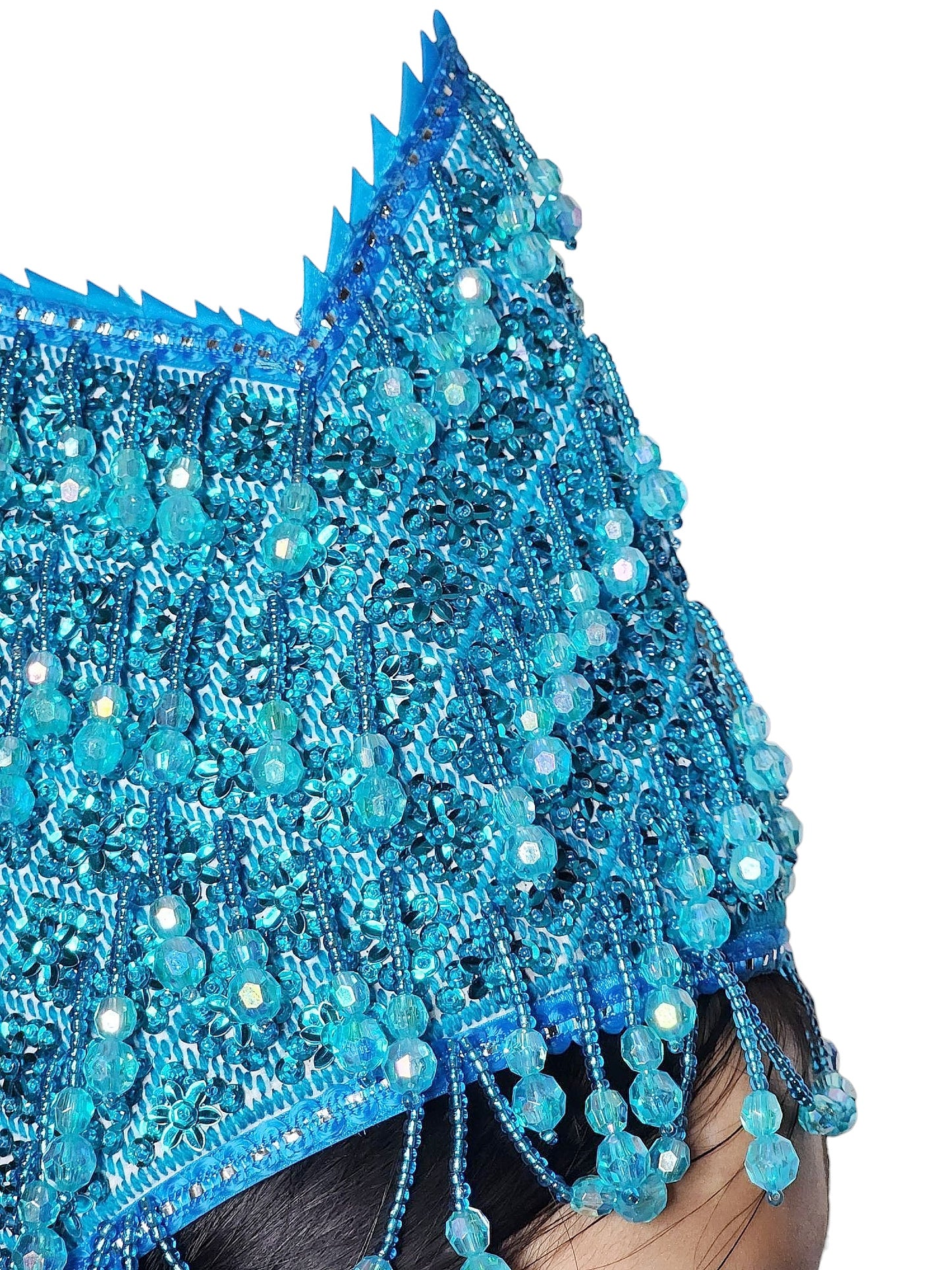 Hmong Traditional Princess/Queen Hat | Teal