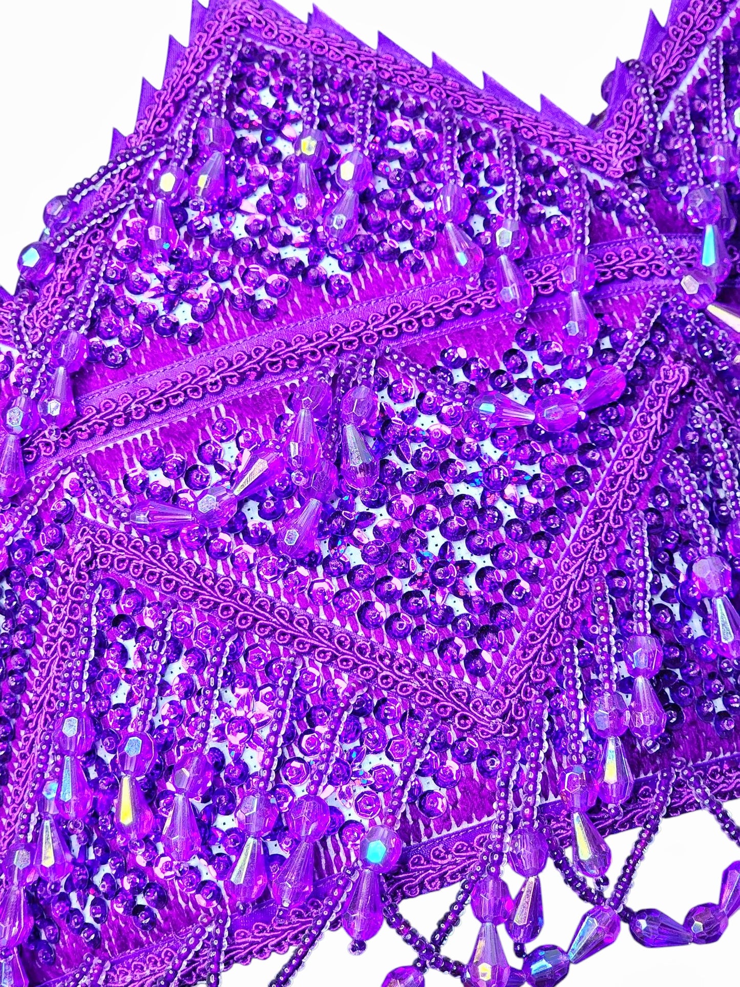 Hmong Traditional Princess/Queen Hat |Purple Thread