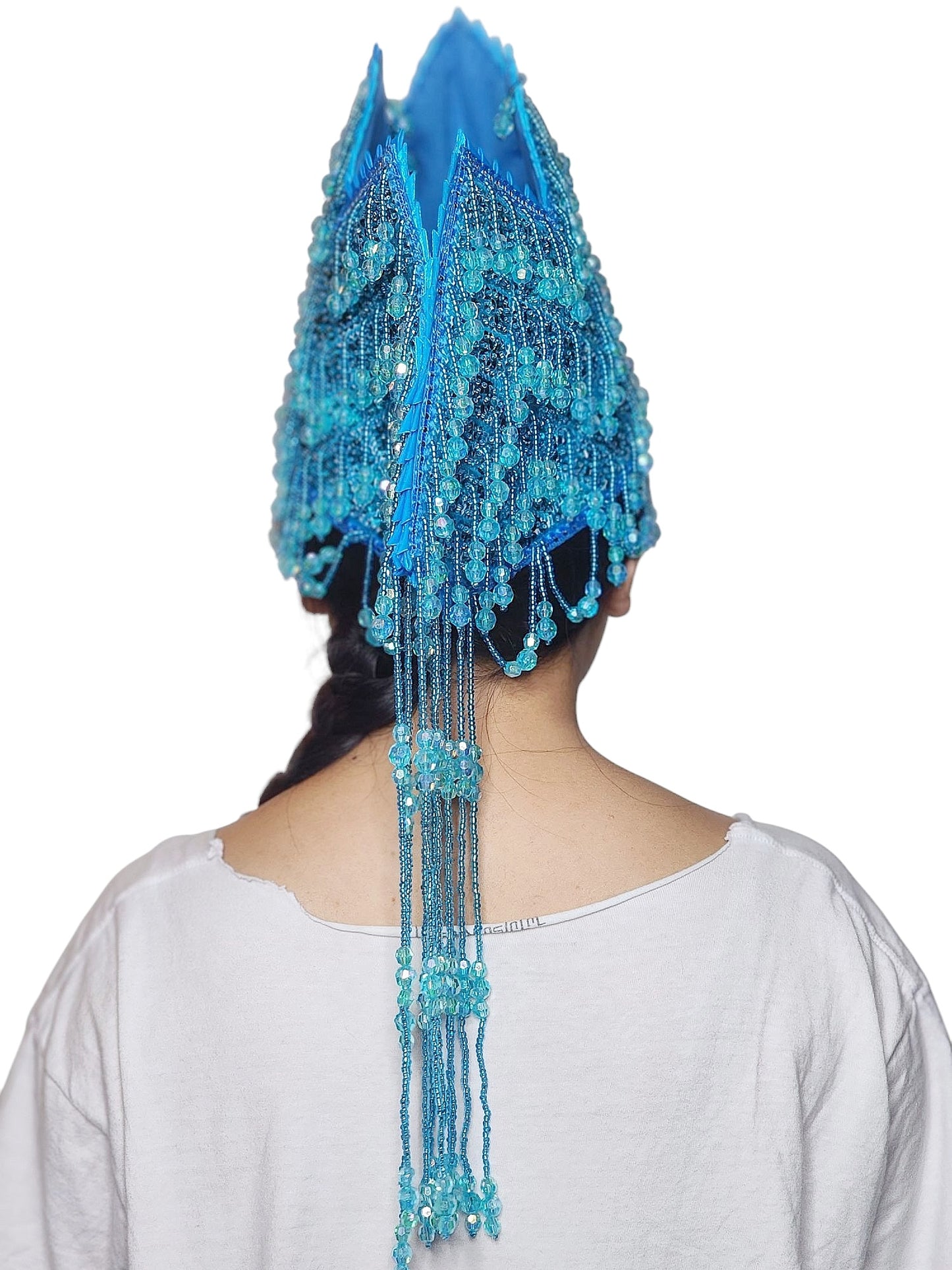 Hmong Traditional Princess/Queen Hat | Teal