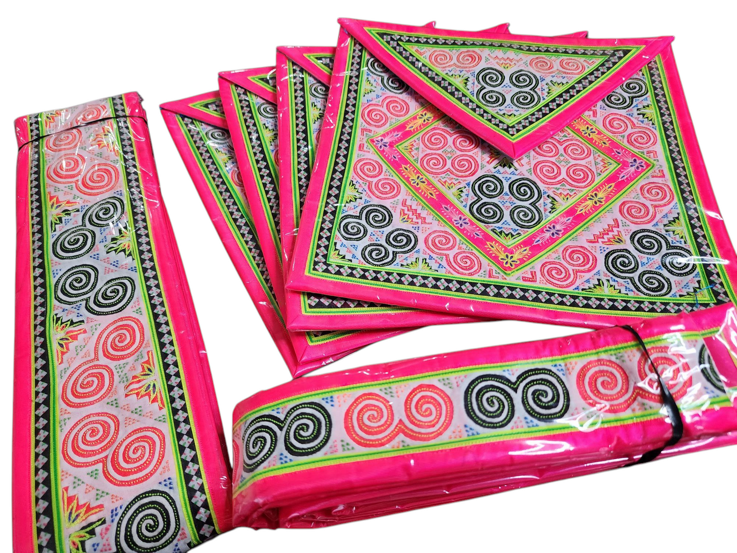 Hmong Handmade Paj Ntaub Qwj Set #0051