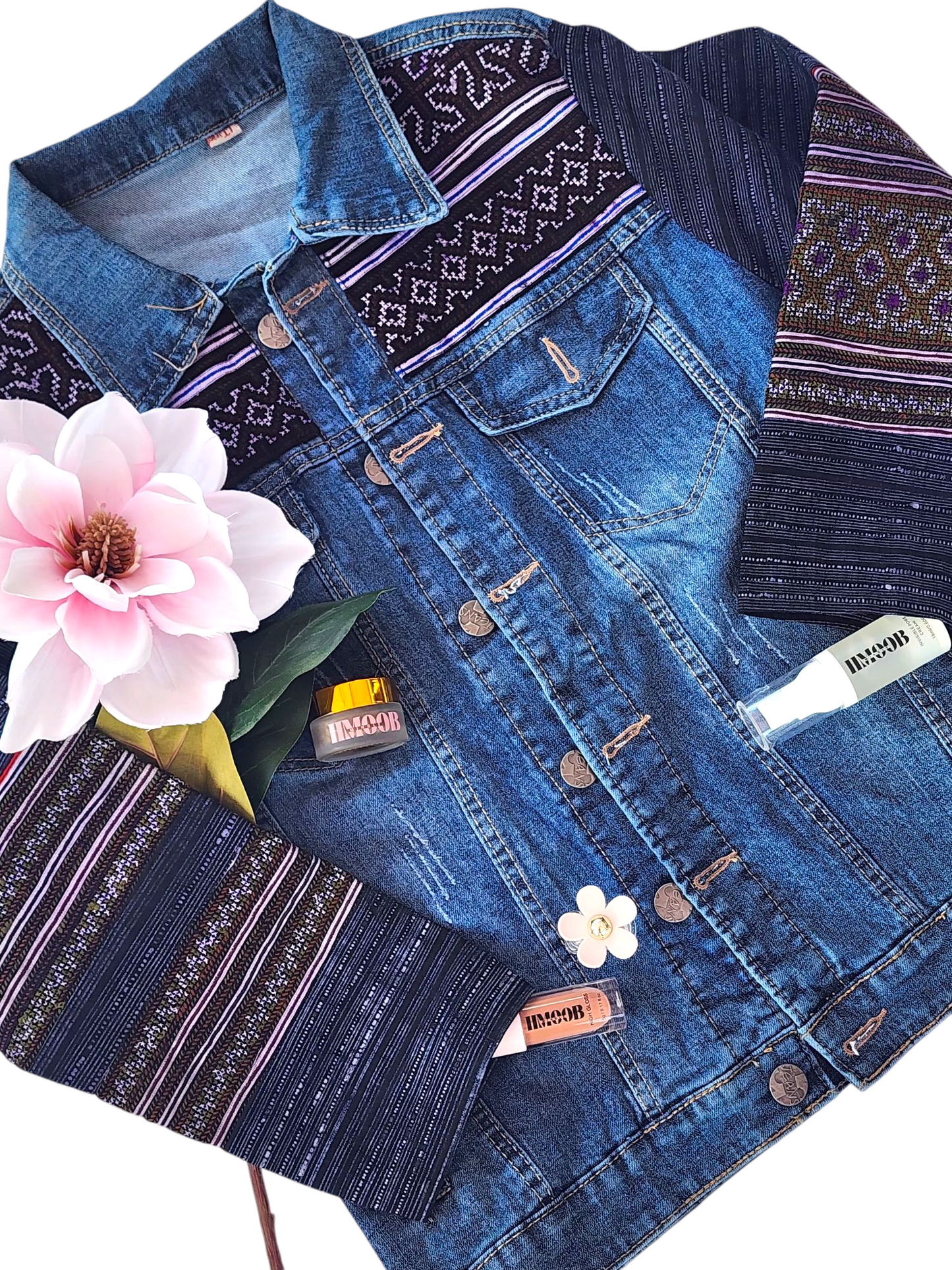 Hmong Edge Jacket – Modern Denim Meets Timeless Tradition
