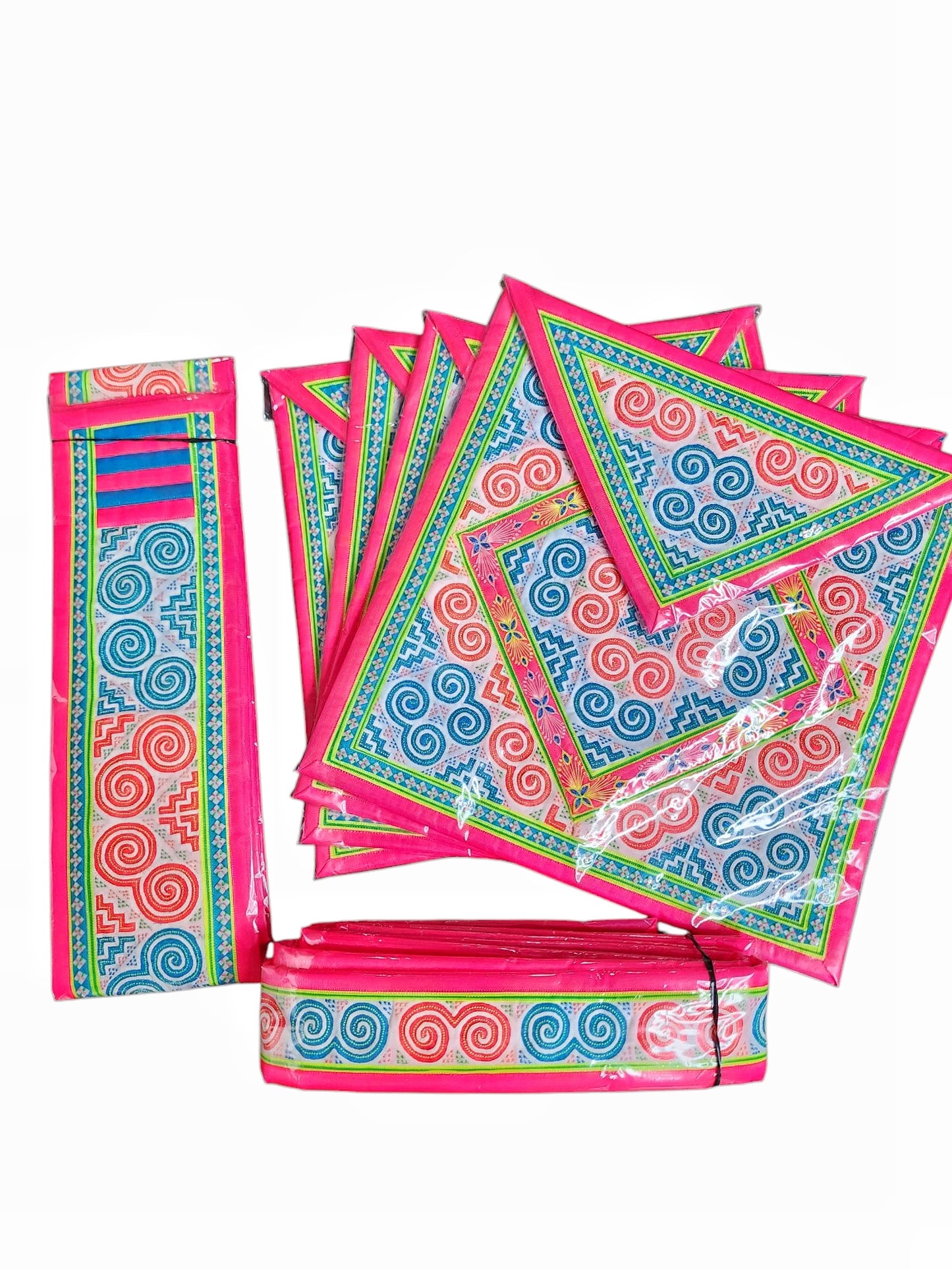 Hmong Handmade Paj Ntaub Qwj Set #0054