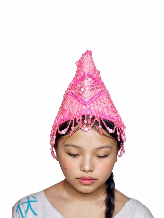 Hmong Princess/Queen Hat | Pink