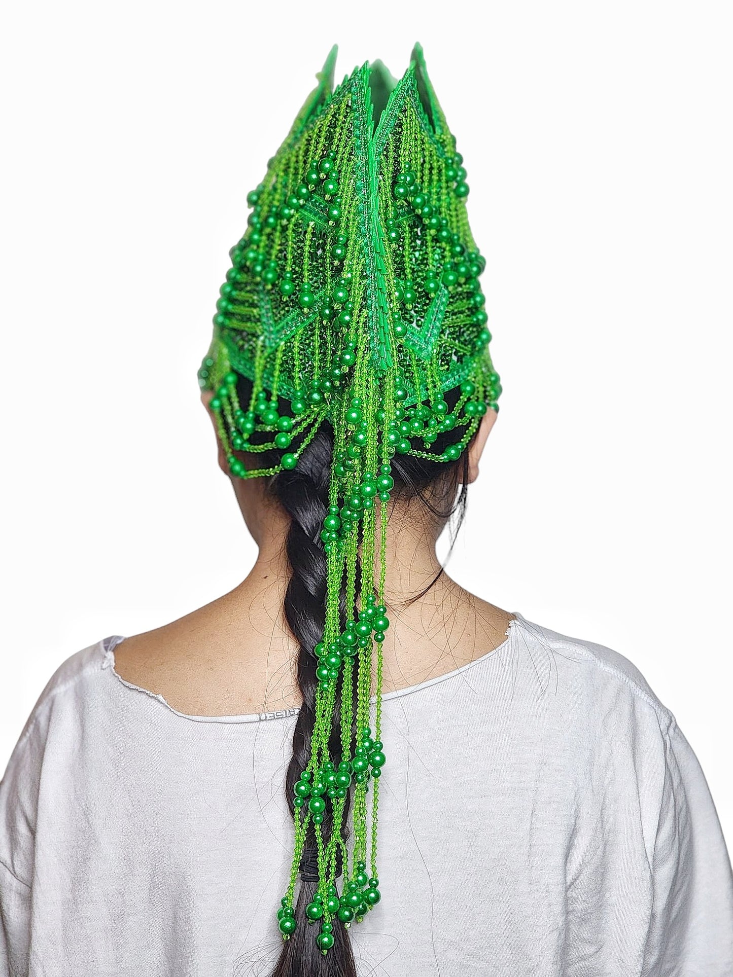 Hmong Traditional Princess/Queen Hat ♡ Green