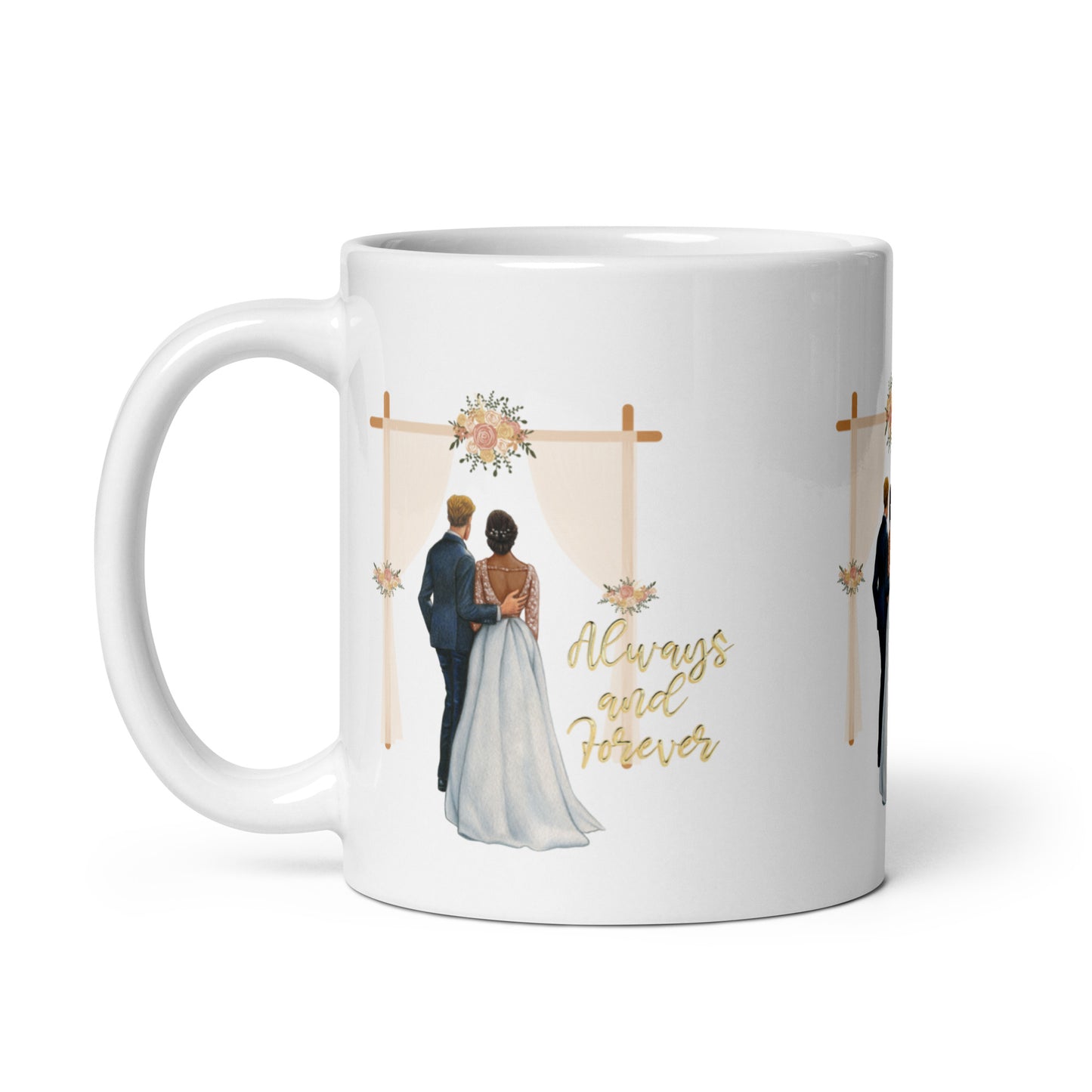 Always & Forever Wedding Mug - Romantic Gift for Bride and Groom