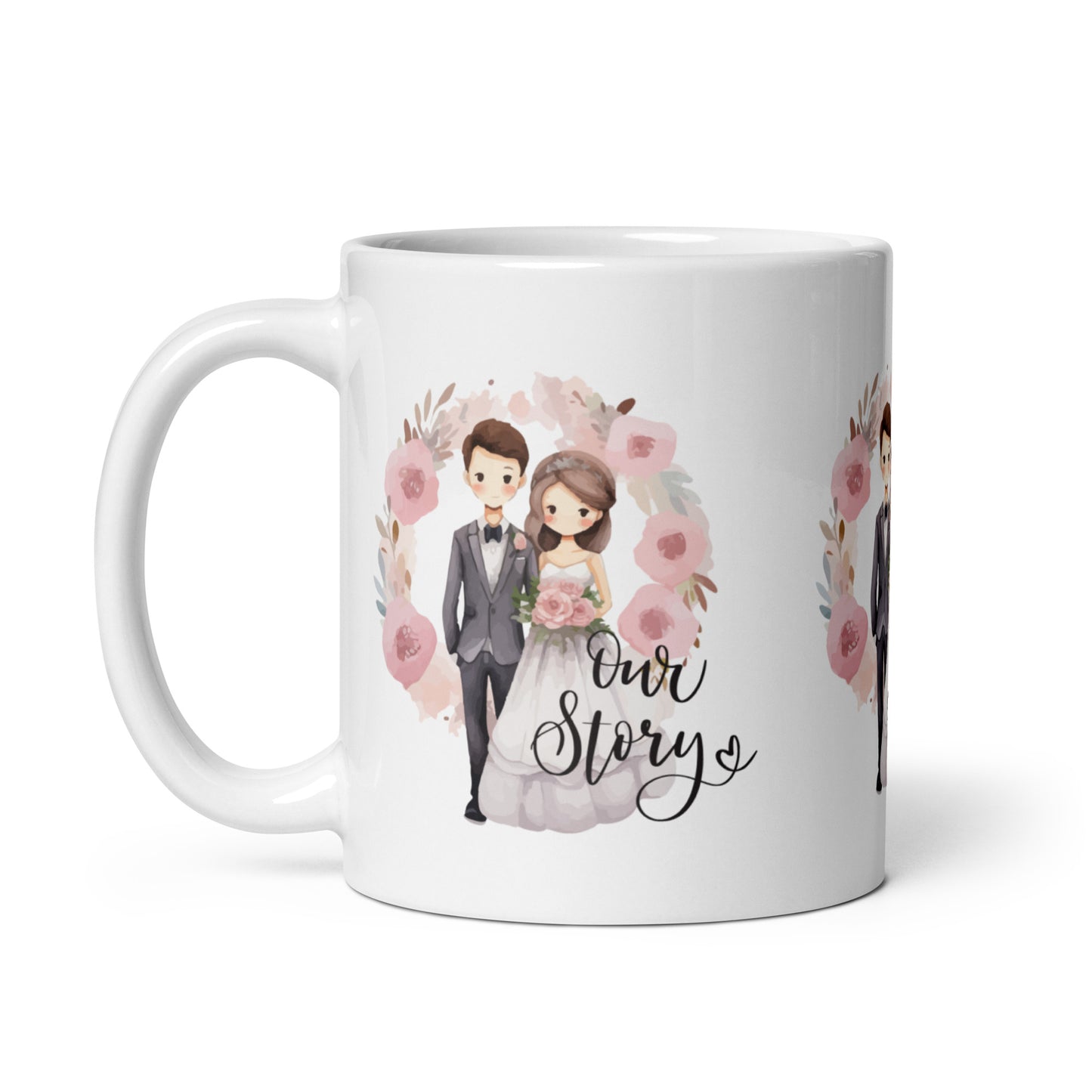 Our Love Story: Personalized Wedding Celebration Mug