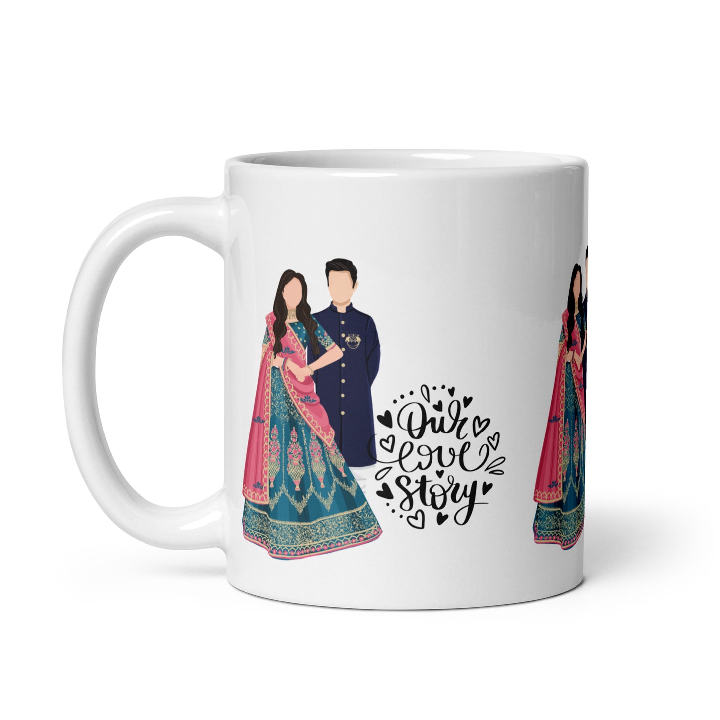 Celebrate Love: Personalized Wedding Story Mug