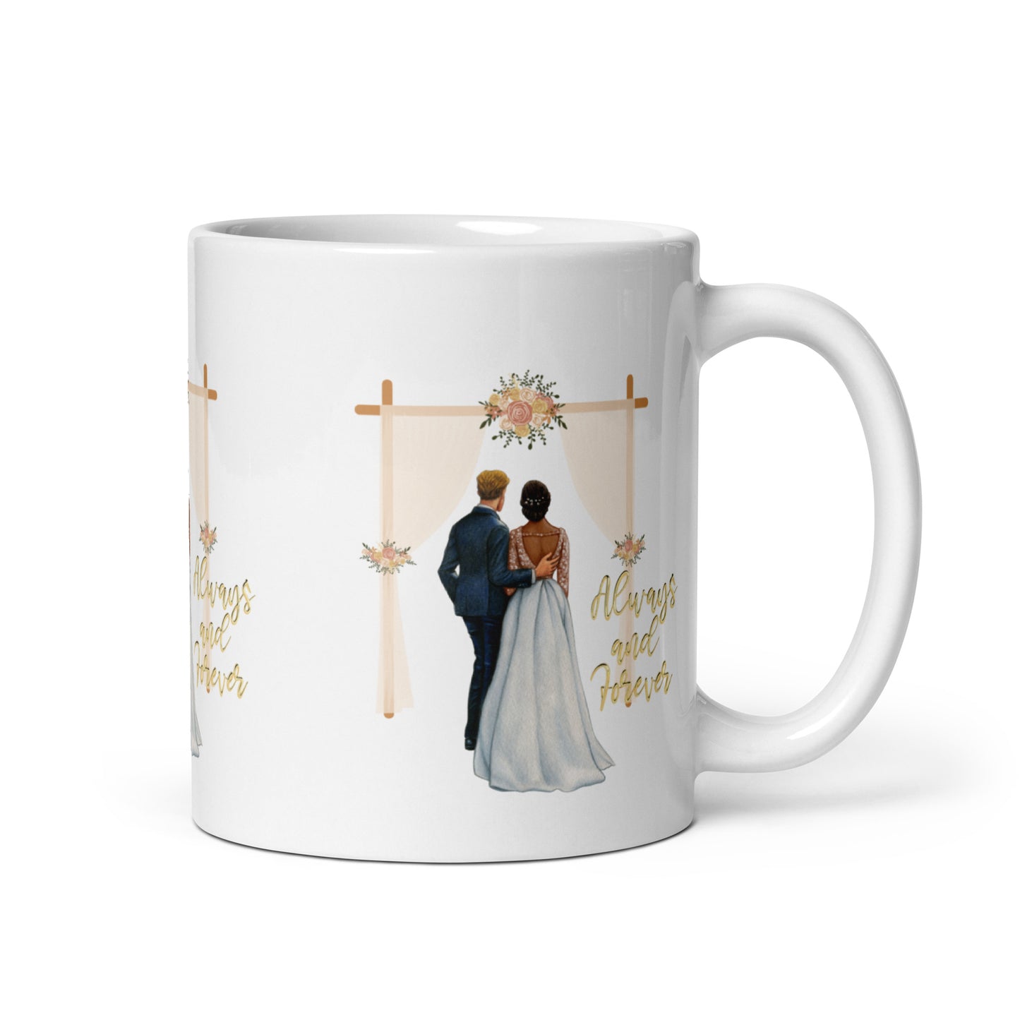 Always & Forever Wedding Mug - Romantic Gift for Bride and Groom