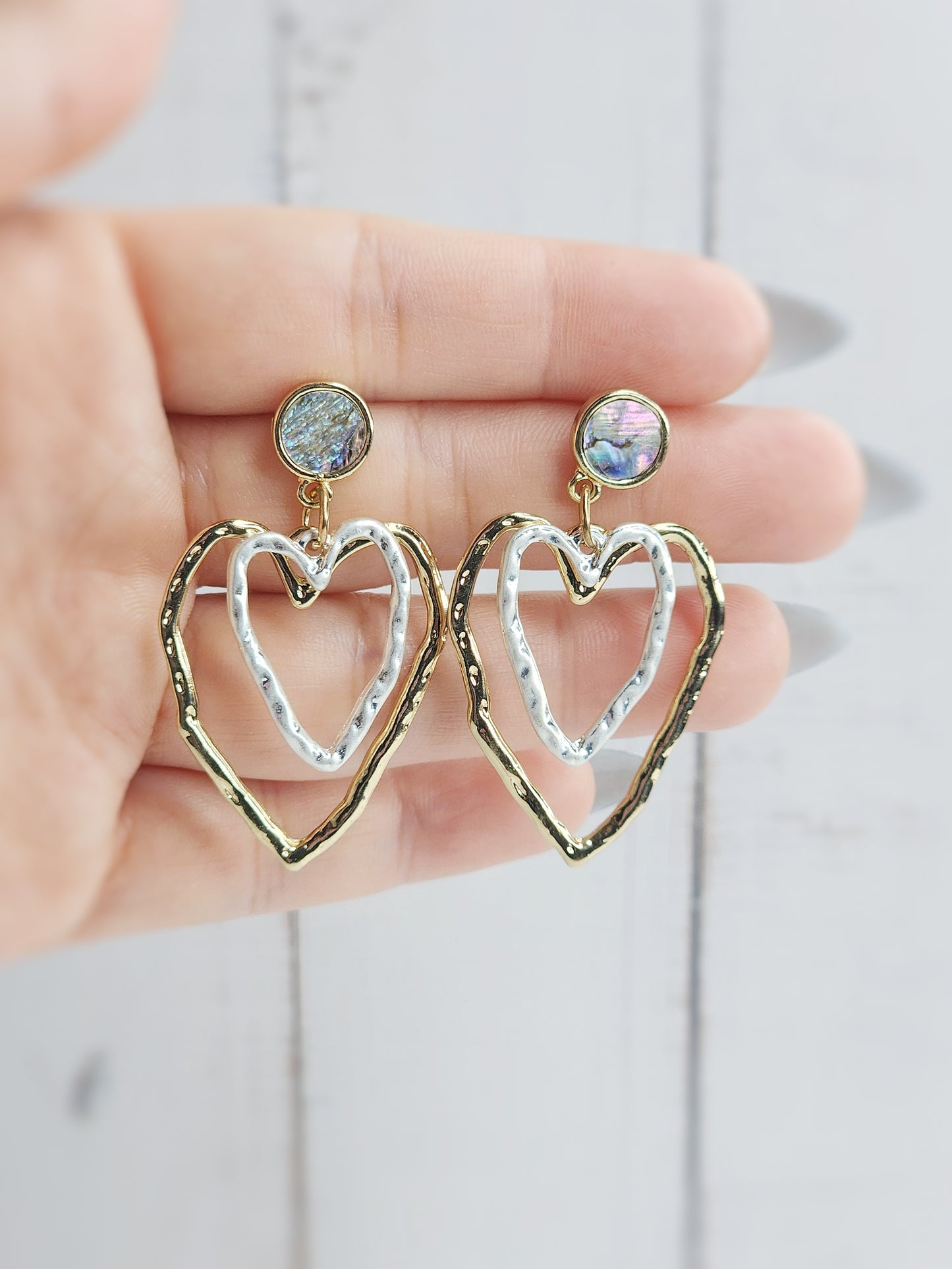 Dual Heart Symphony Earrings