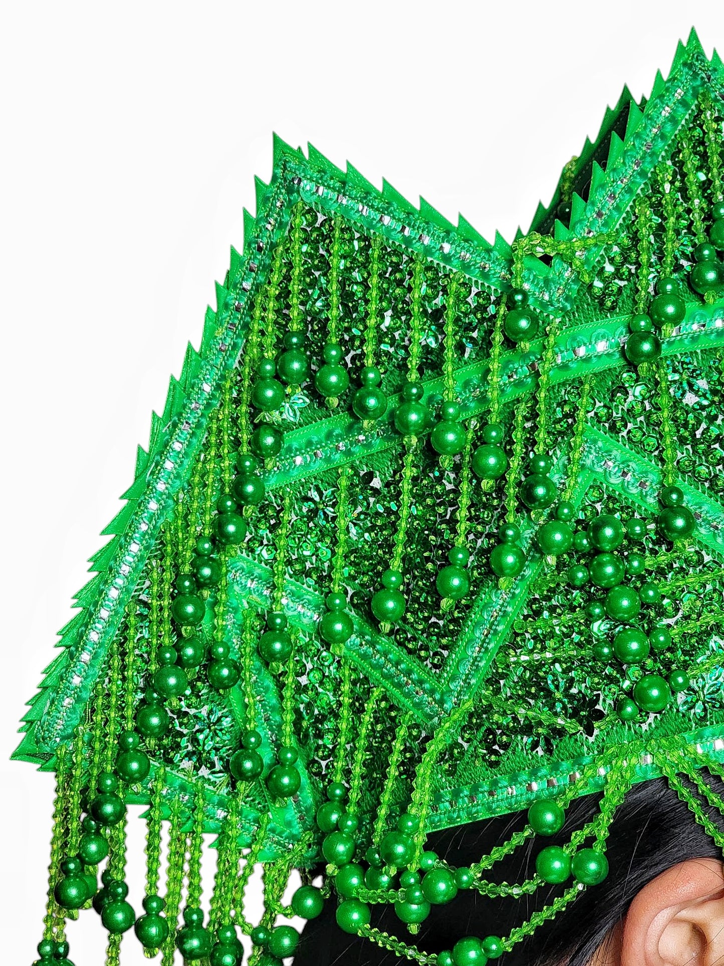 Hmong Traditional Princess/Queen Hat ♡ Green