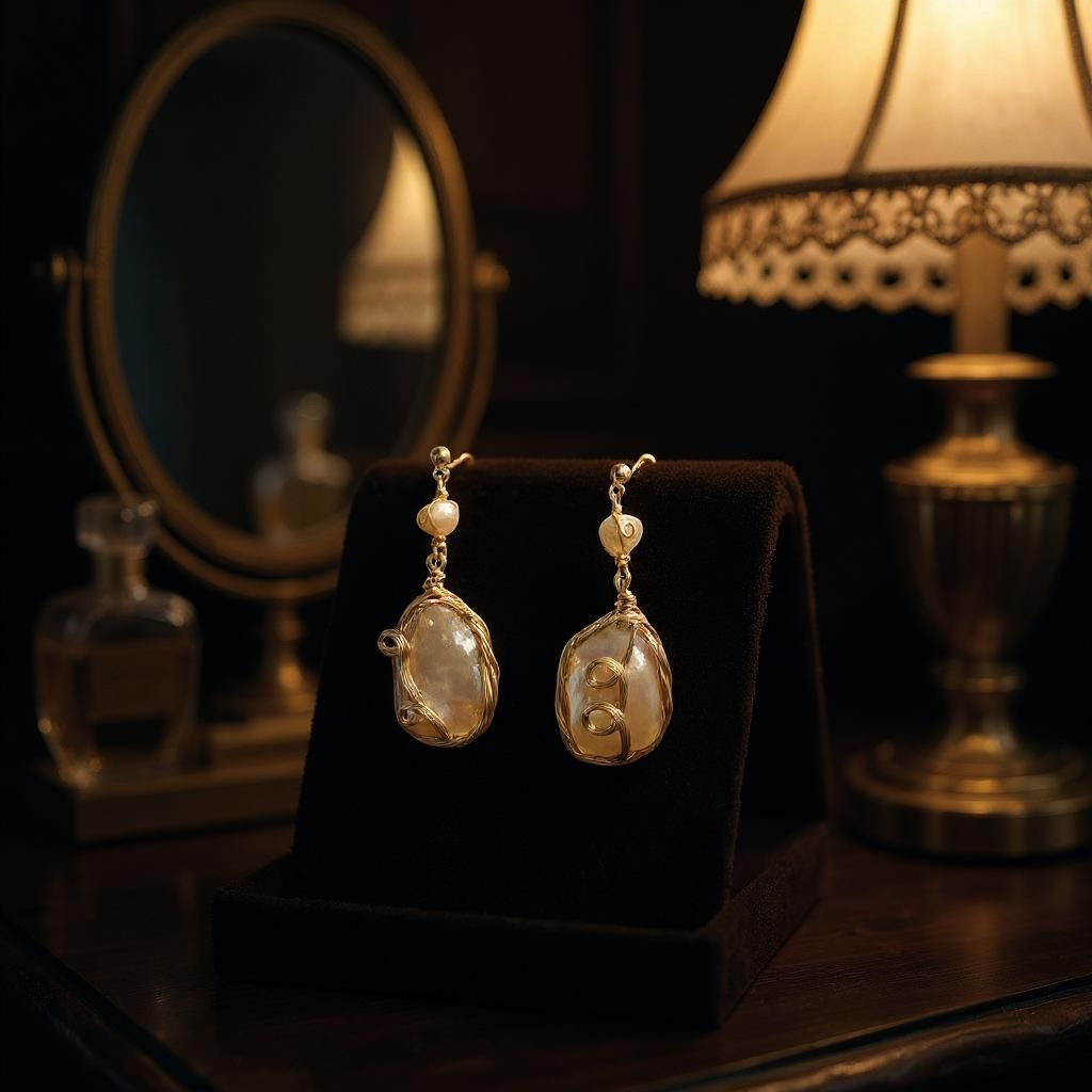 Luna Drip Baroque Pearl Earrings