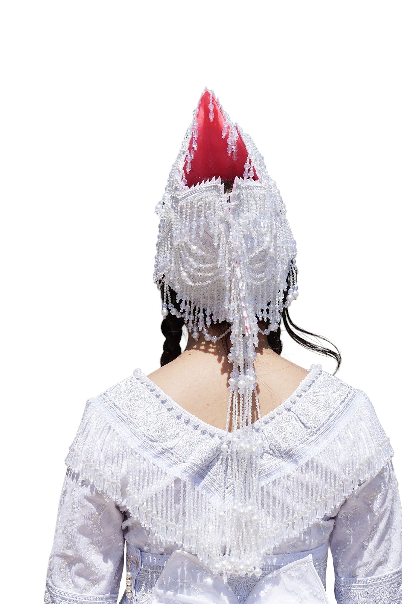New Arrival Hmong Traditional Princess/Queen Hat in White