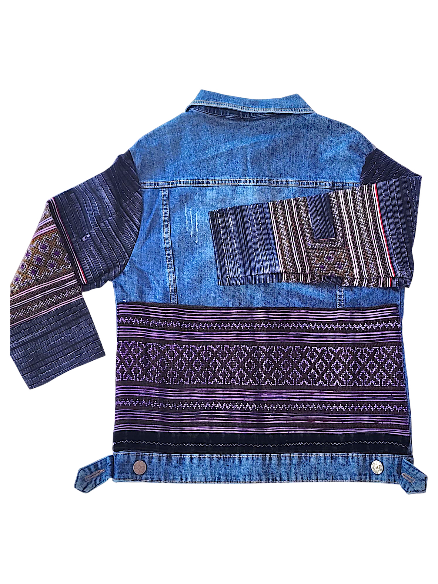 Hmong Edge Jacket – Modern Denim Meets Timeless Tradition