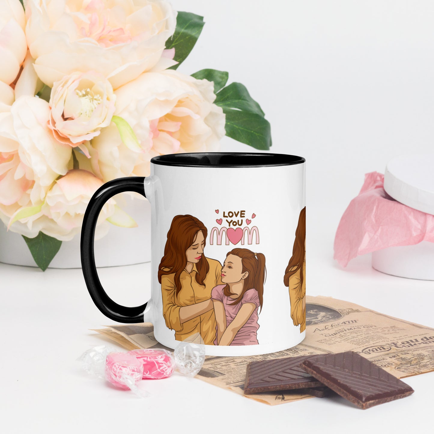 Glossy Love: Vibrant Interior Mom Mug