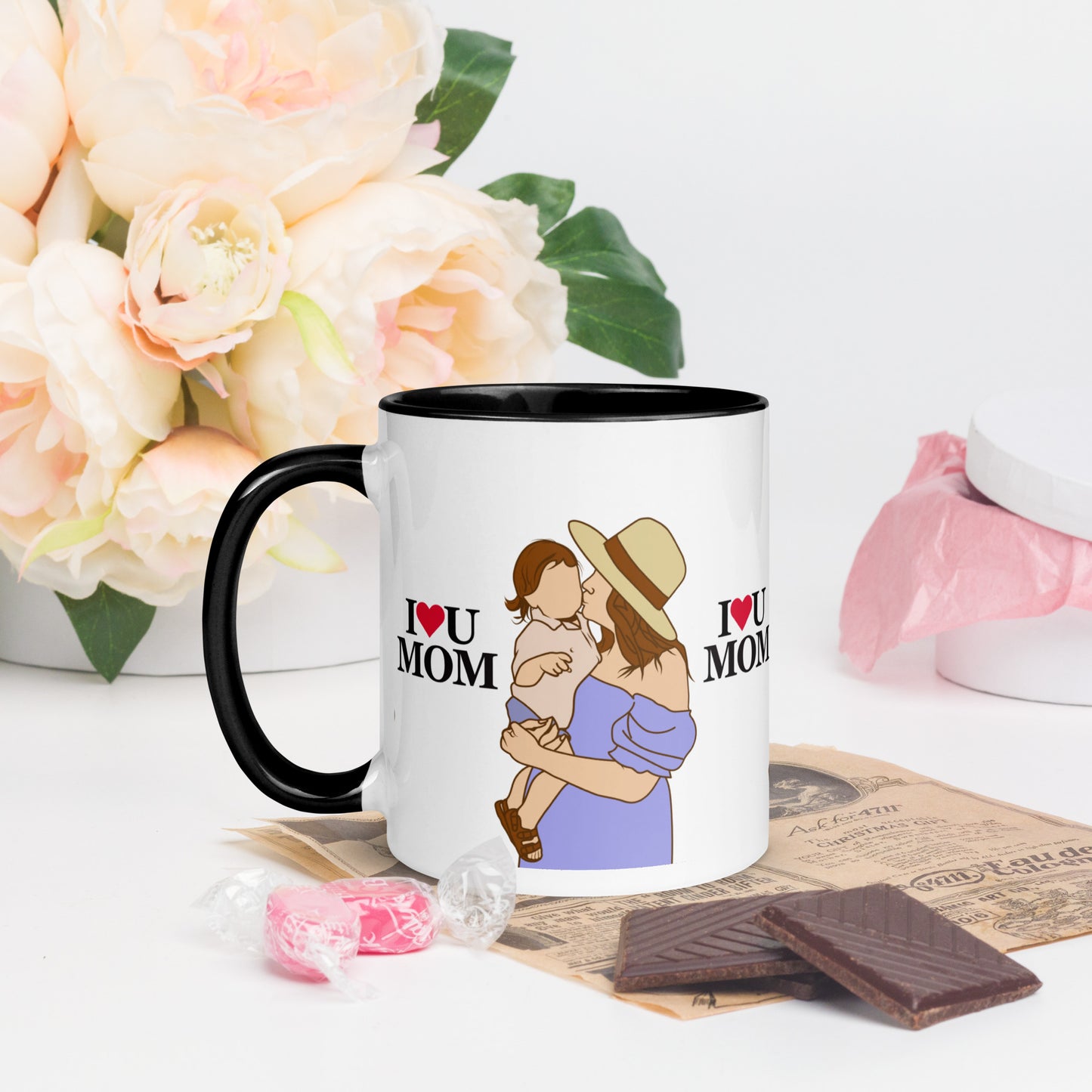 Cherished Moments: Colorful 'I Love U Mom' Mug