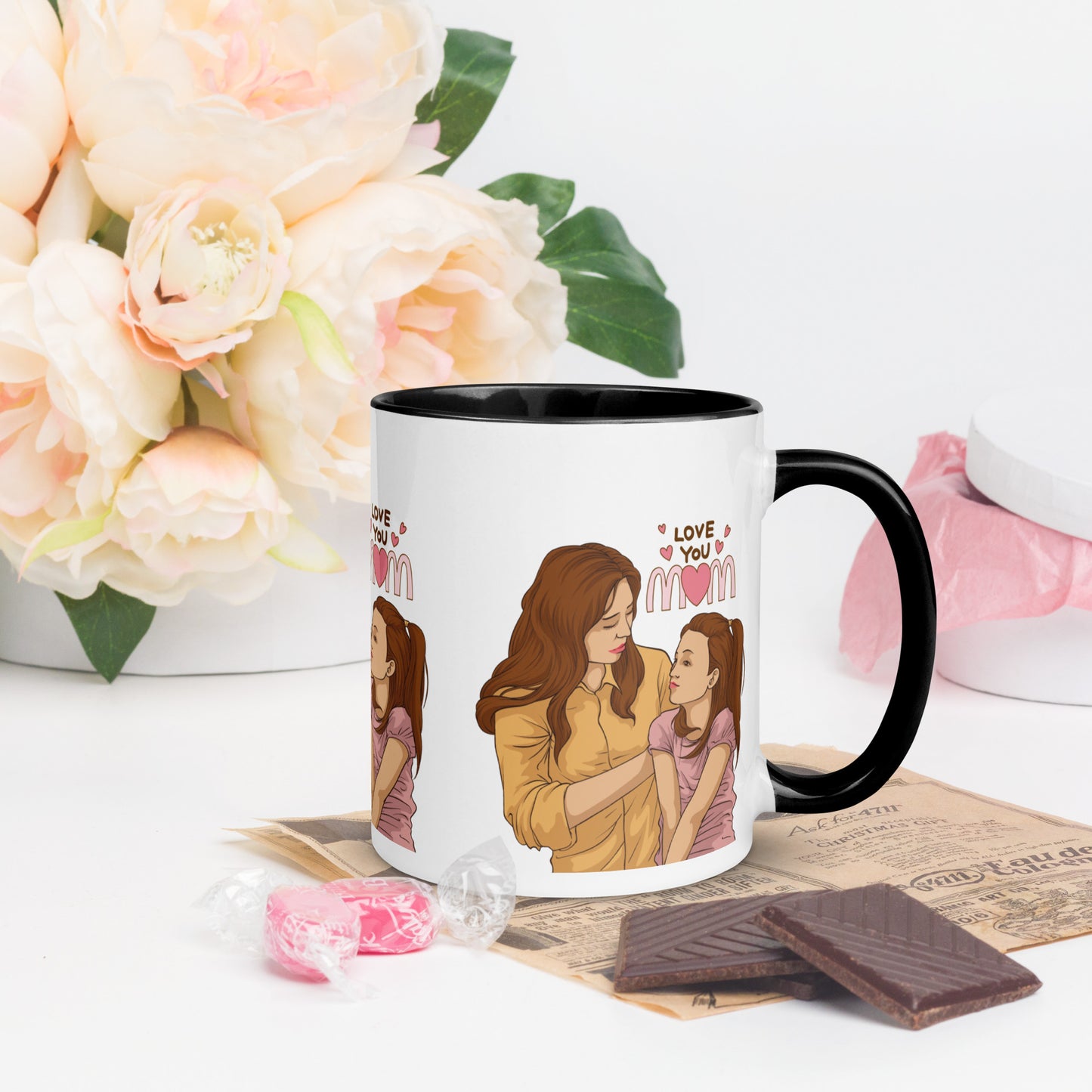 Glossy Love: Vibrant Interior Mom Mug