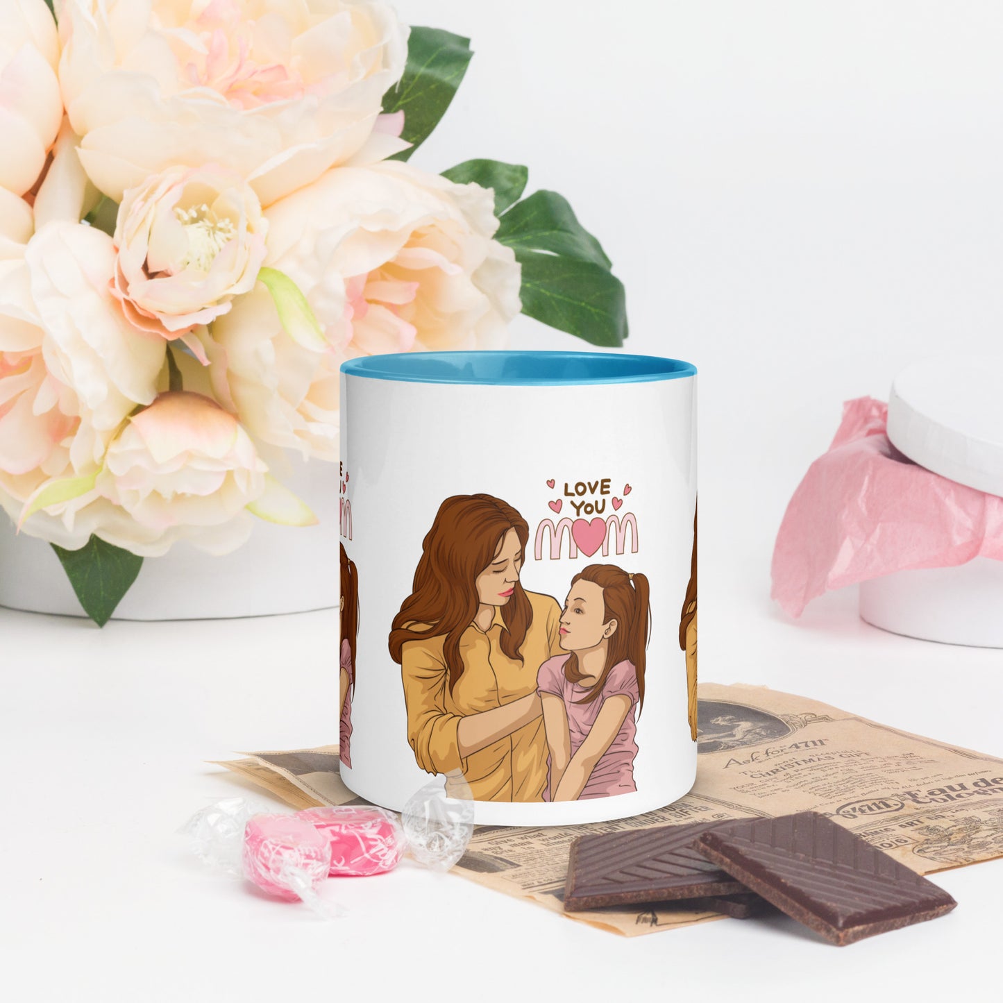 Glossy Love: Vibrant Interior Mom Mug