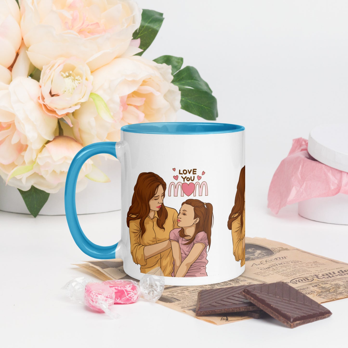 Glossy Love: Vibrant Interior Mom Mug