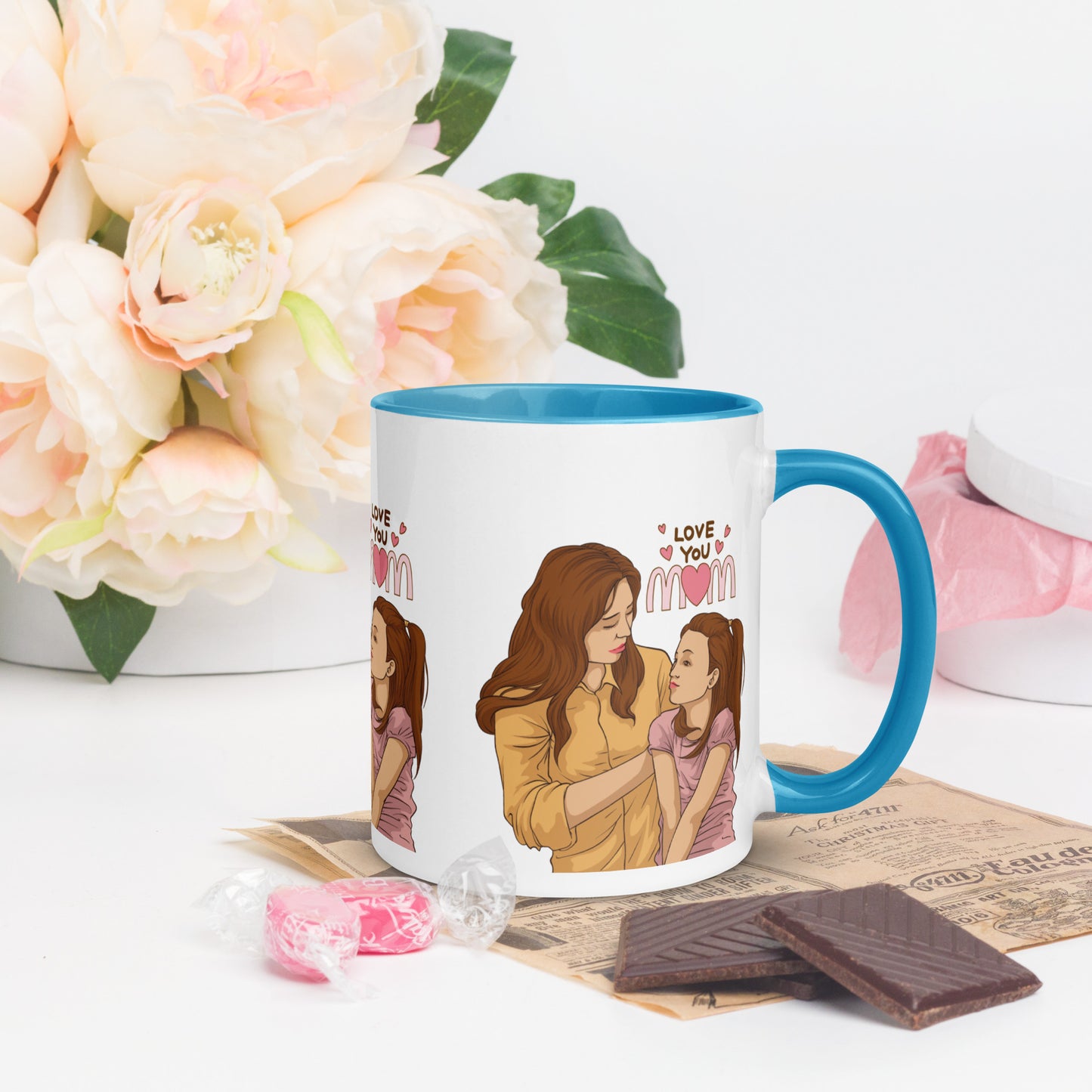 Glossy Love: Vibrant Interior Mom Mug