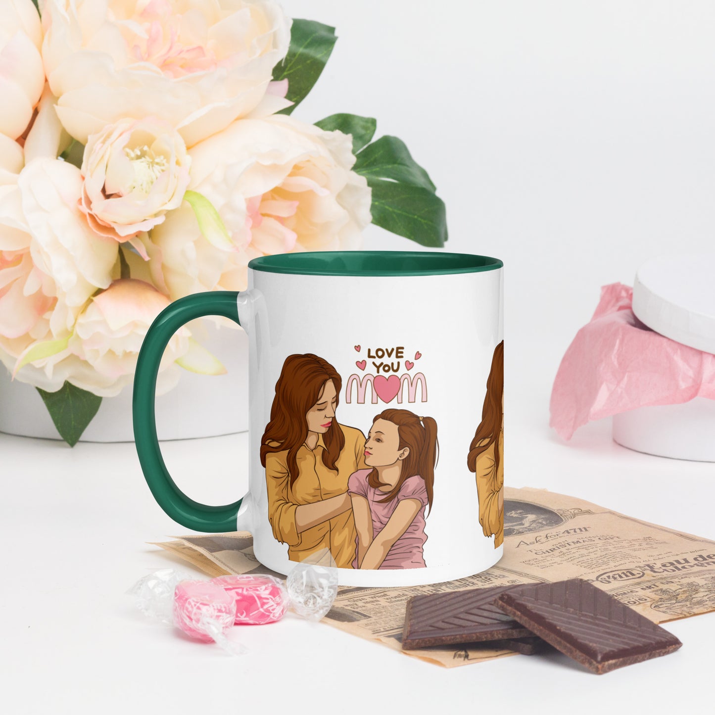 Glossy Love: Vibrant Interior Mom Mug