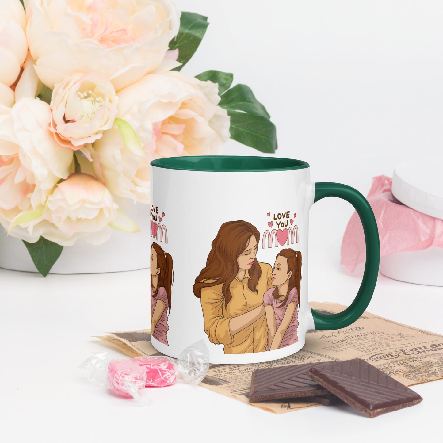 Glossy Love: Vibrant Interior Mom Mug