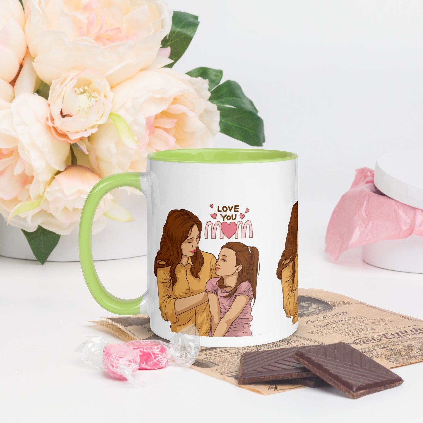 Glossy Love: Vibrant Interior Mom Mug