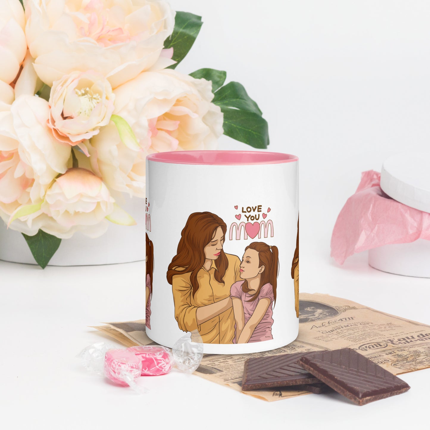 Glossy Love: Vibrant Interior Mom Mug