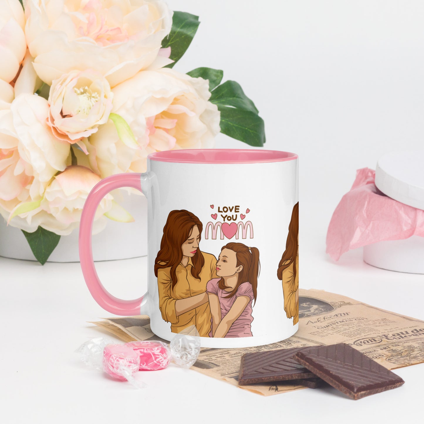 Glossy Love: Vibrant Interior Mom Mug