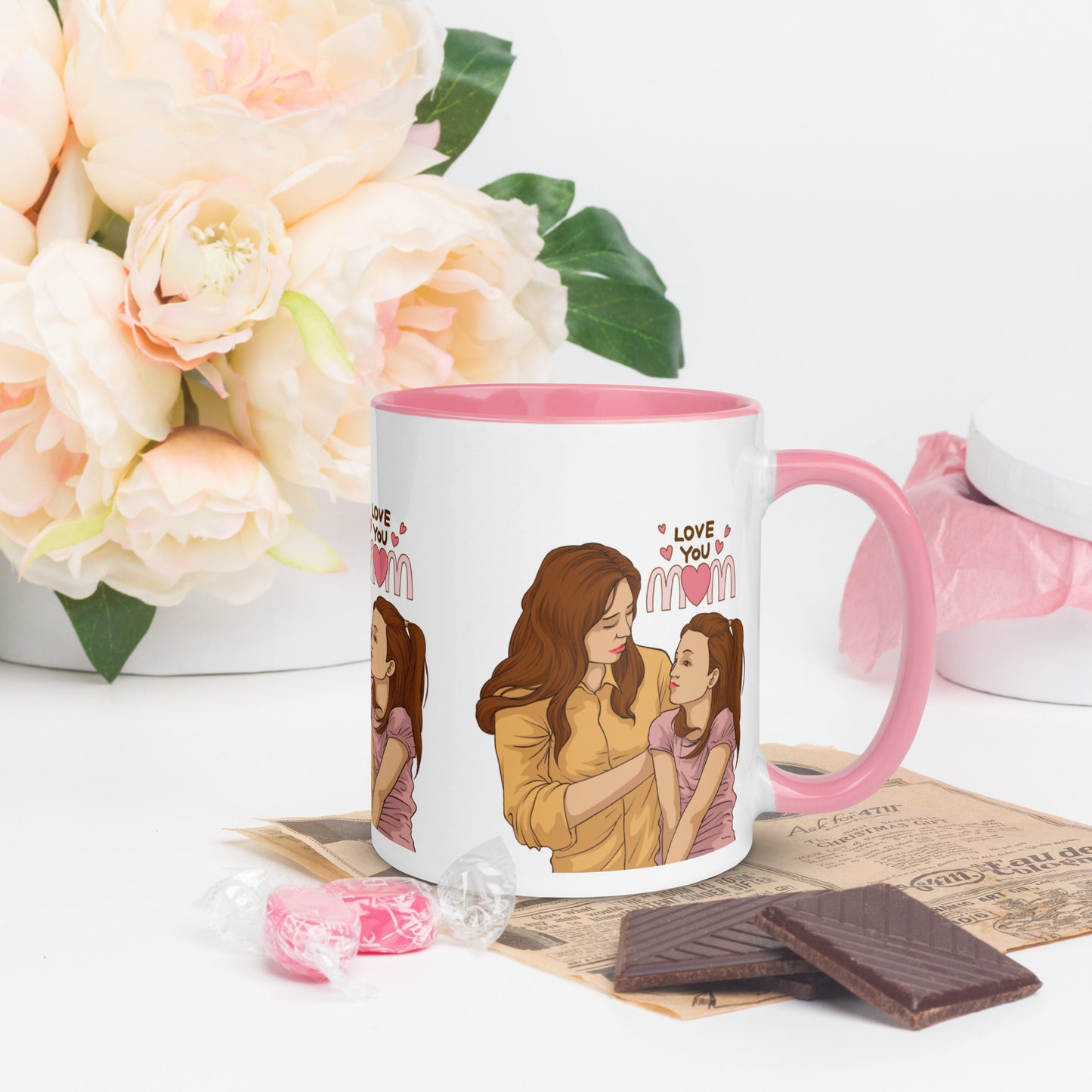 Glossy Love: Vibrant Interior Mom Mug