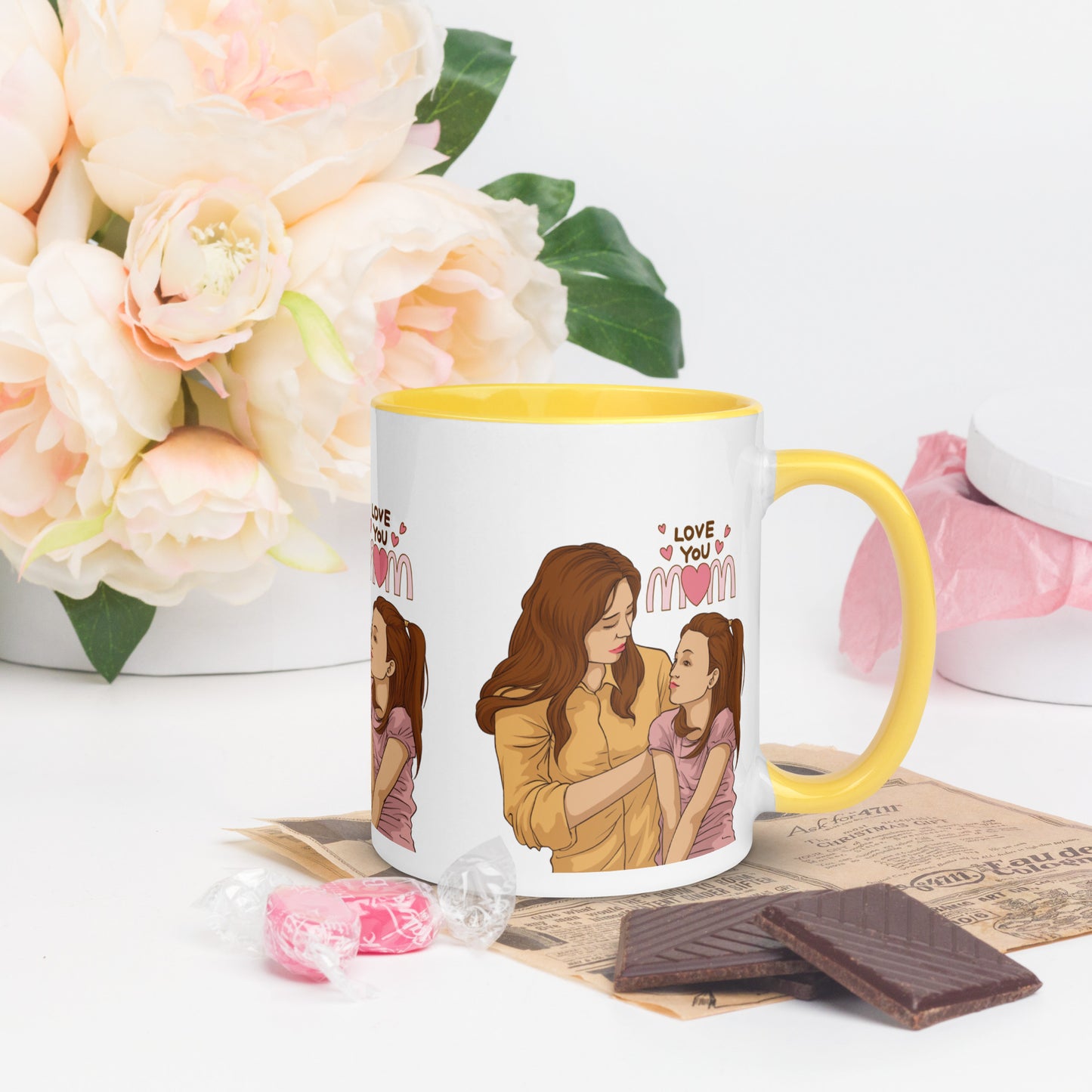 Glossy Love: Vibrant Interior Mom Mug