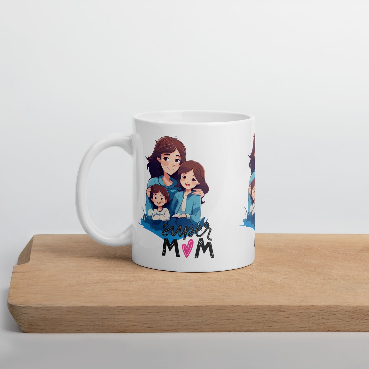 Super Mom White Glossy Mug