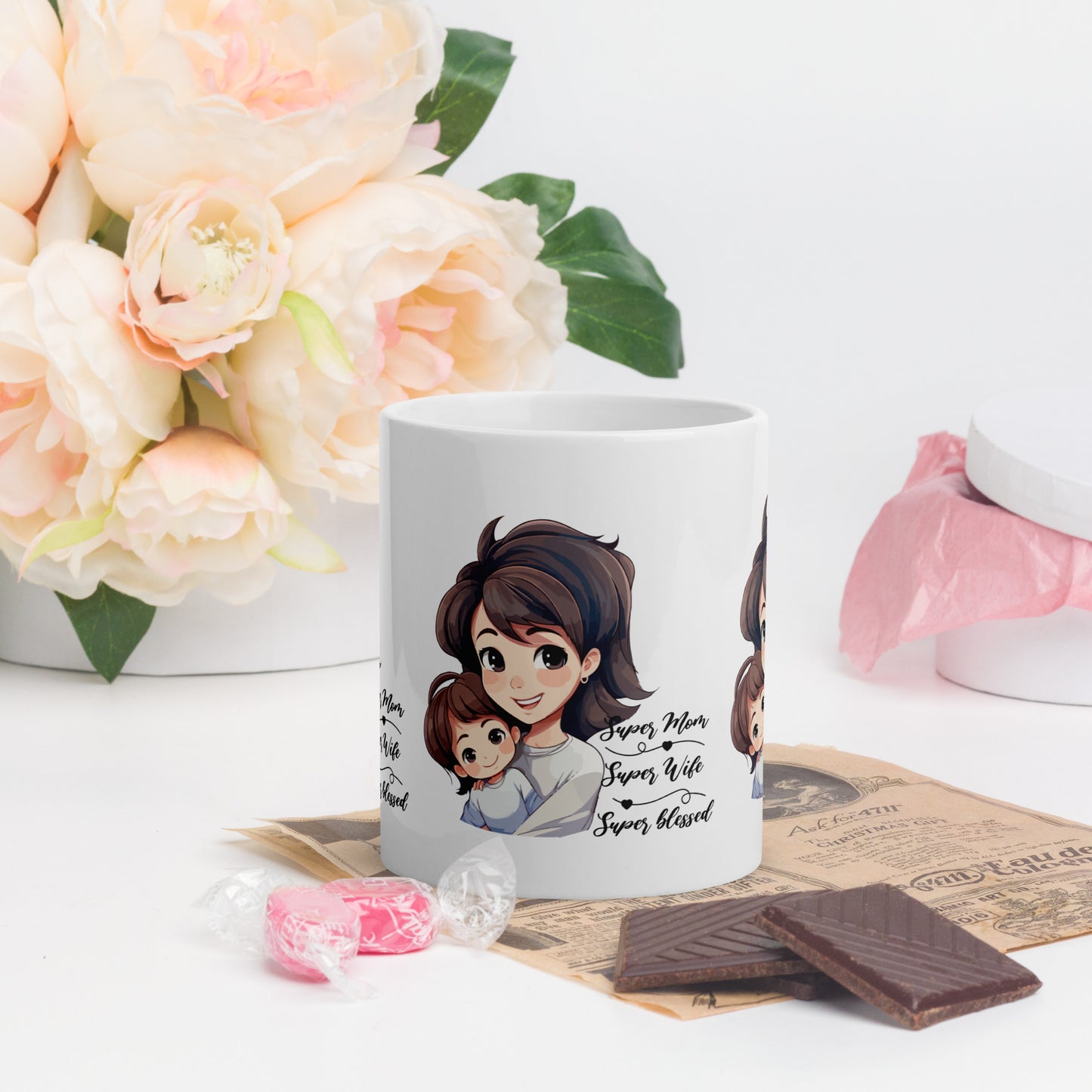 Super Mom Super Wife Super Blessed Mug