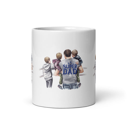 Super Dad White Mug