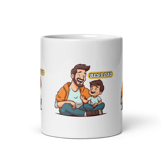 White Mug for the Best Dad