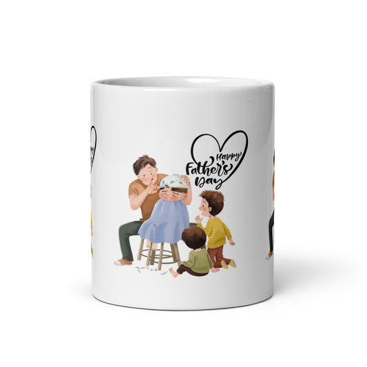 Celebrating Dad White Mug