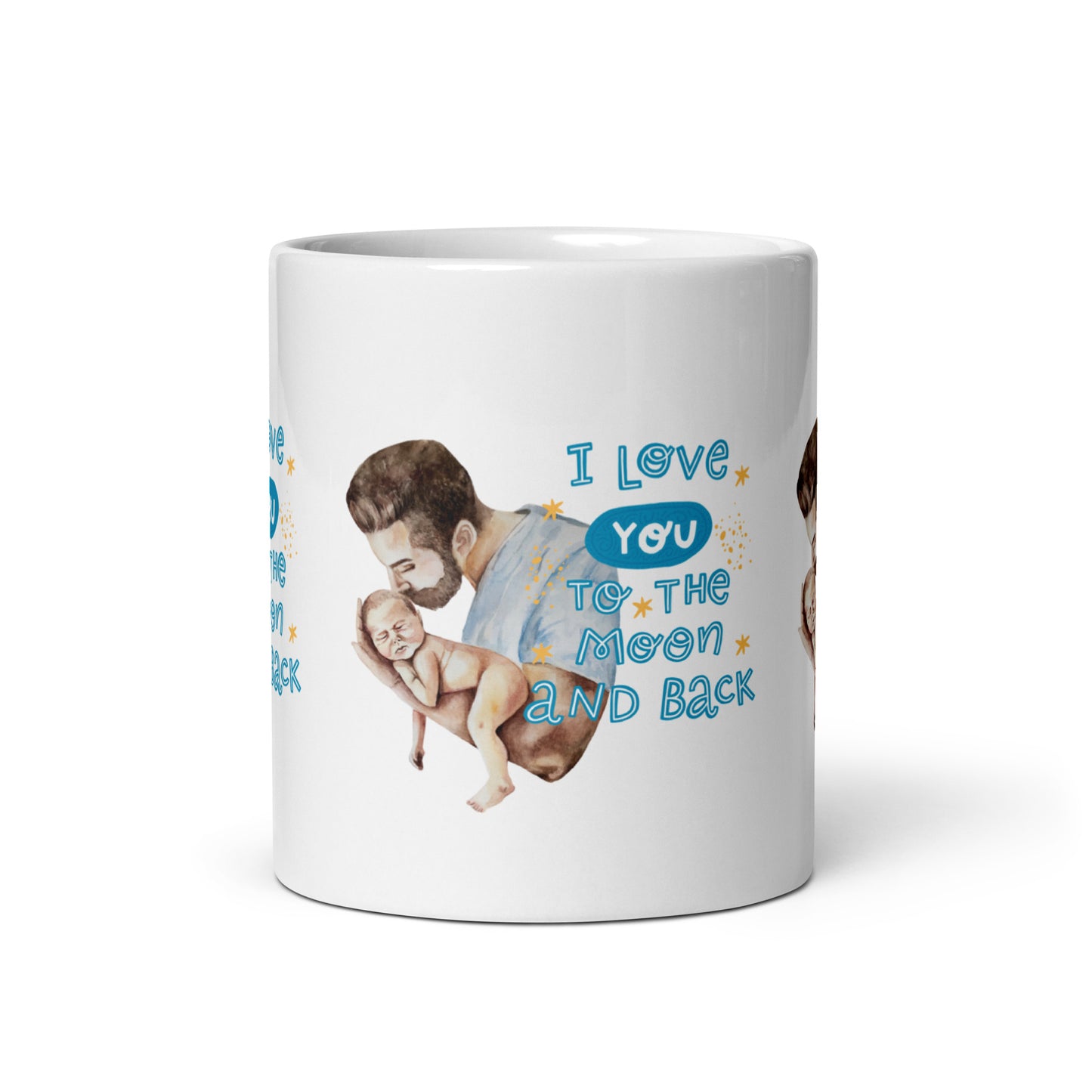 Celestial Love: To the Moon and Back Dad Mug