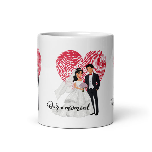 Our Moment Together: Glossy White Wedding Mug