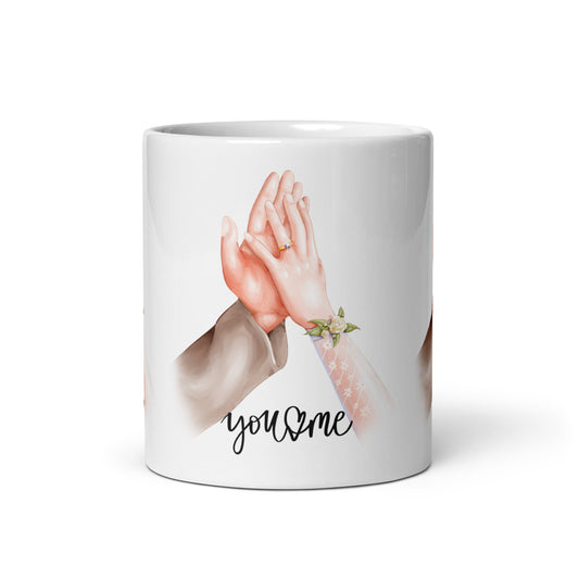 Together Forever: Hands-In-Hand Wedding Mug