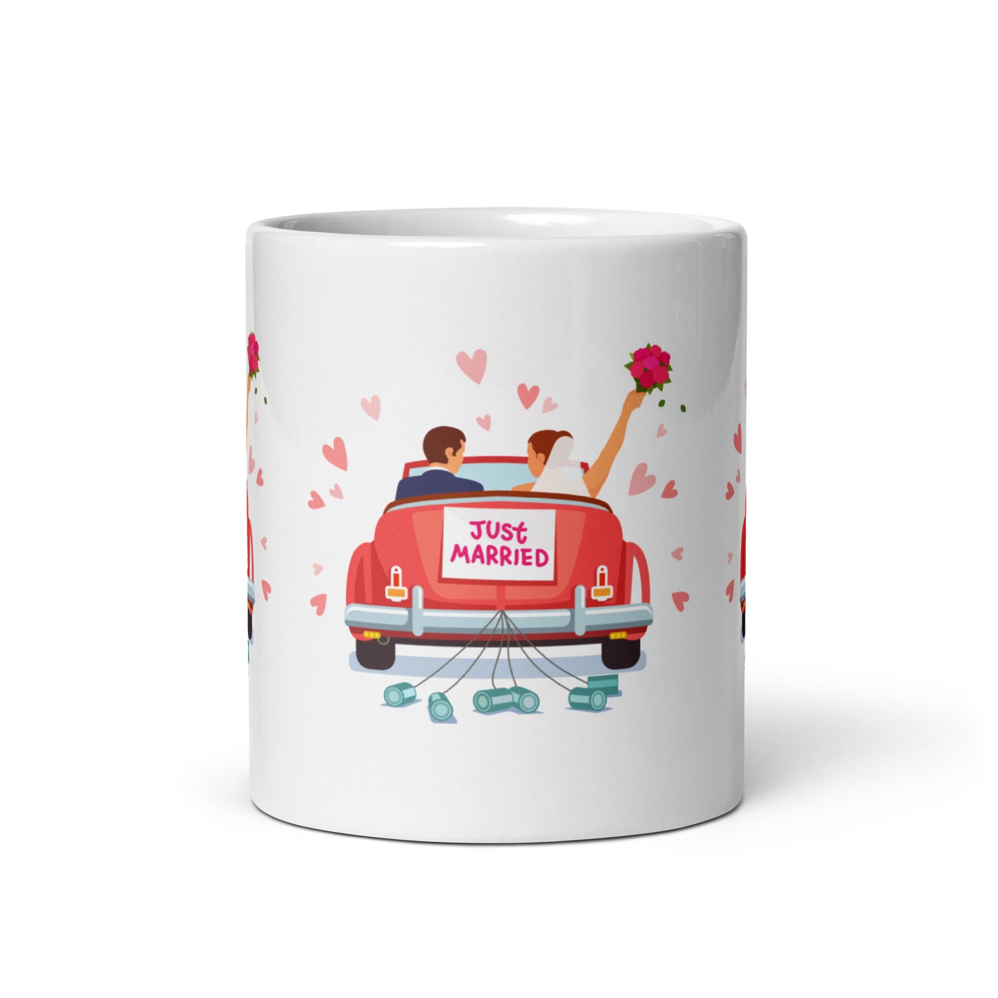 Happily Ever After: Just Married Car Ride Wedding Mug