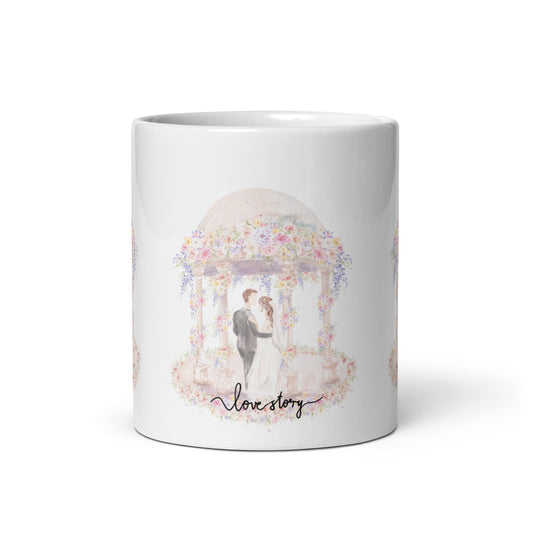 Wedding Day Love Story Mug"