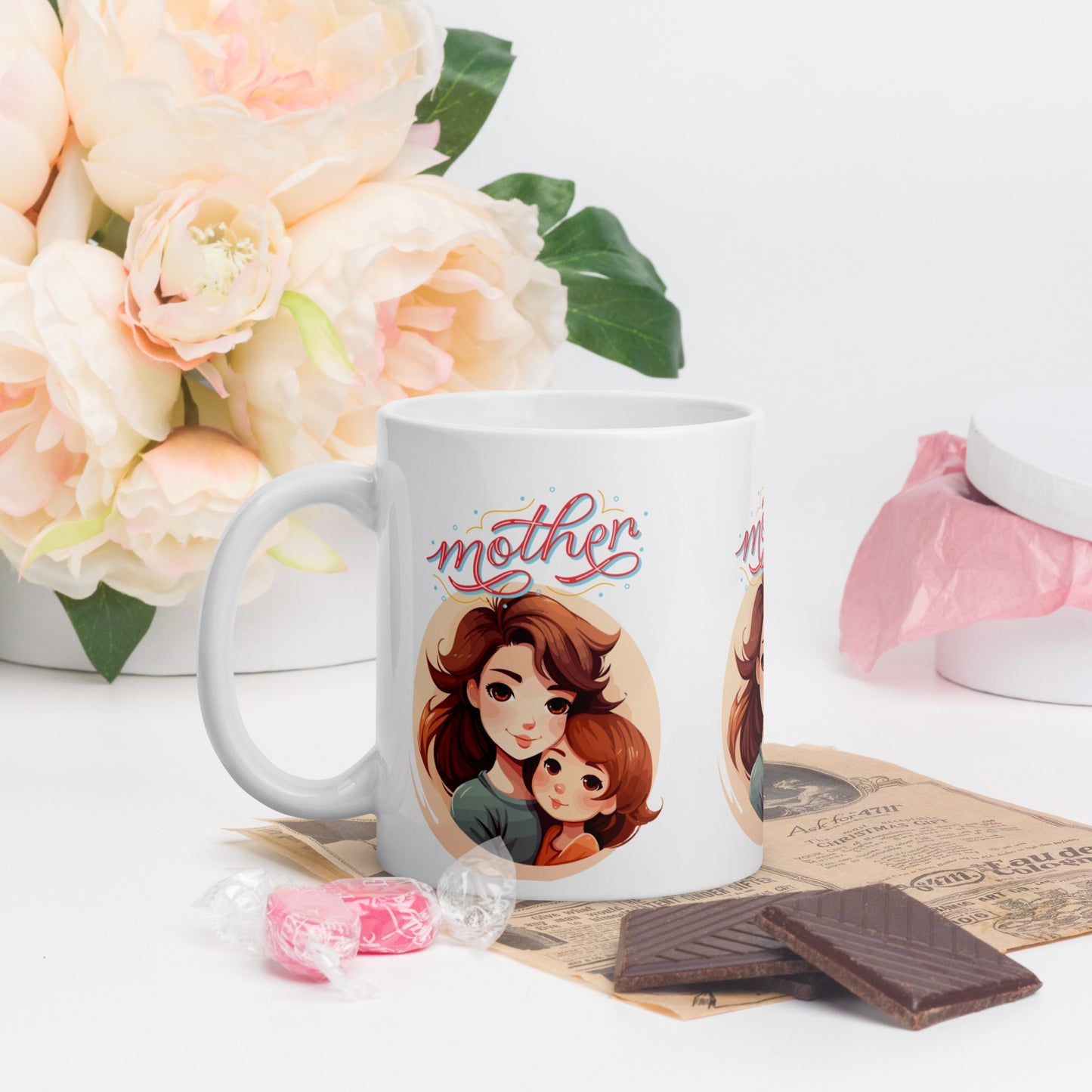 Mother White Glossy Mug