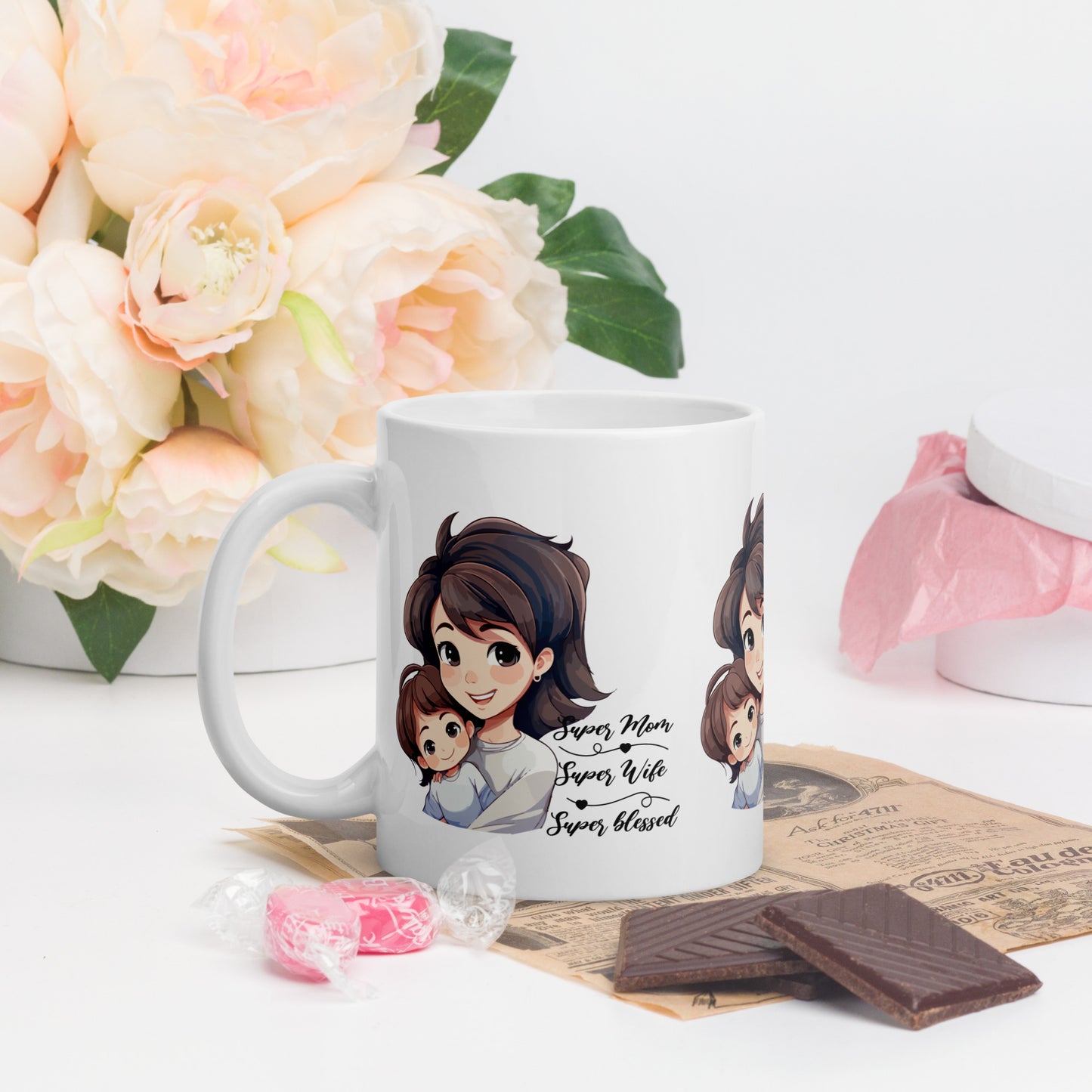 Super Mom Super Wife Super Blessed Mug