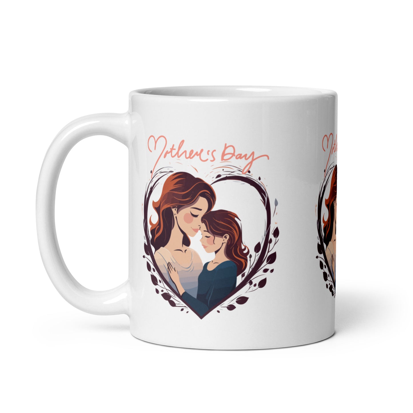 Mother's Day Heart White Glossy Mug