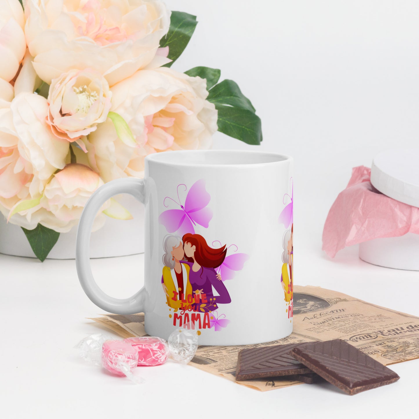 Fluttering Love: Mama Butterfly Mug