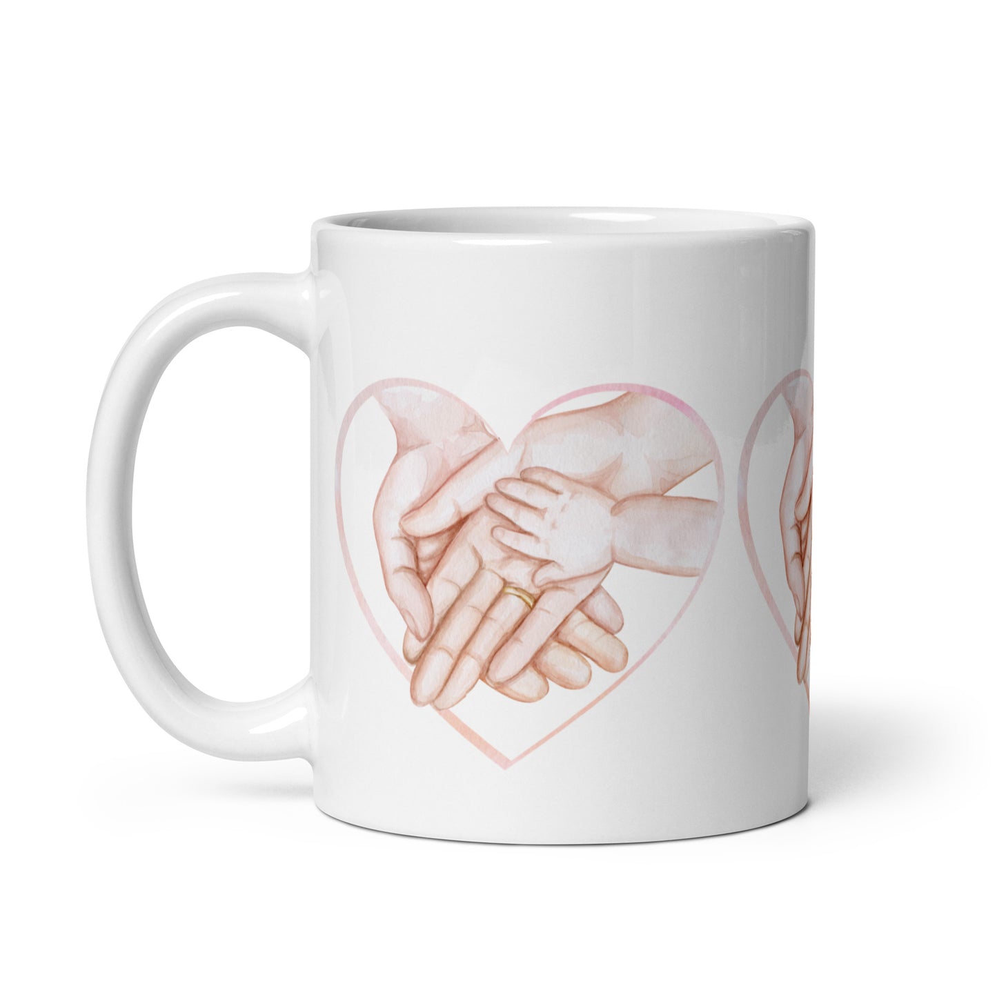 Forever Connected: Family Hands Glossy Mug