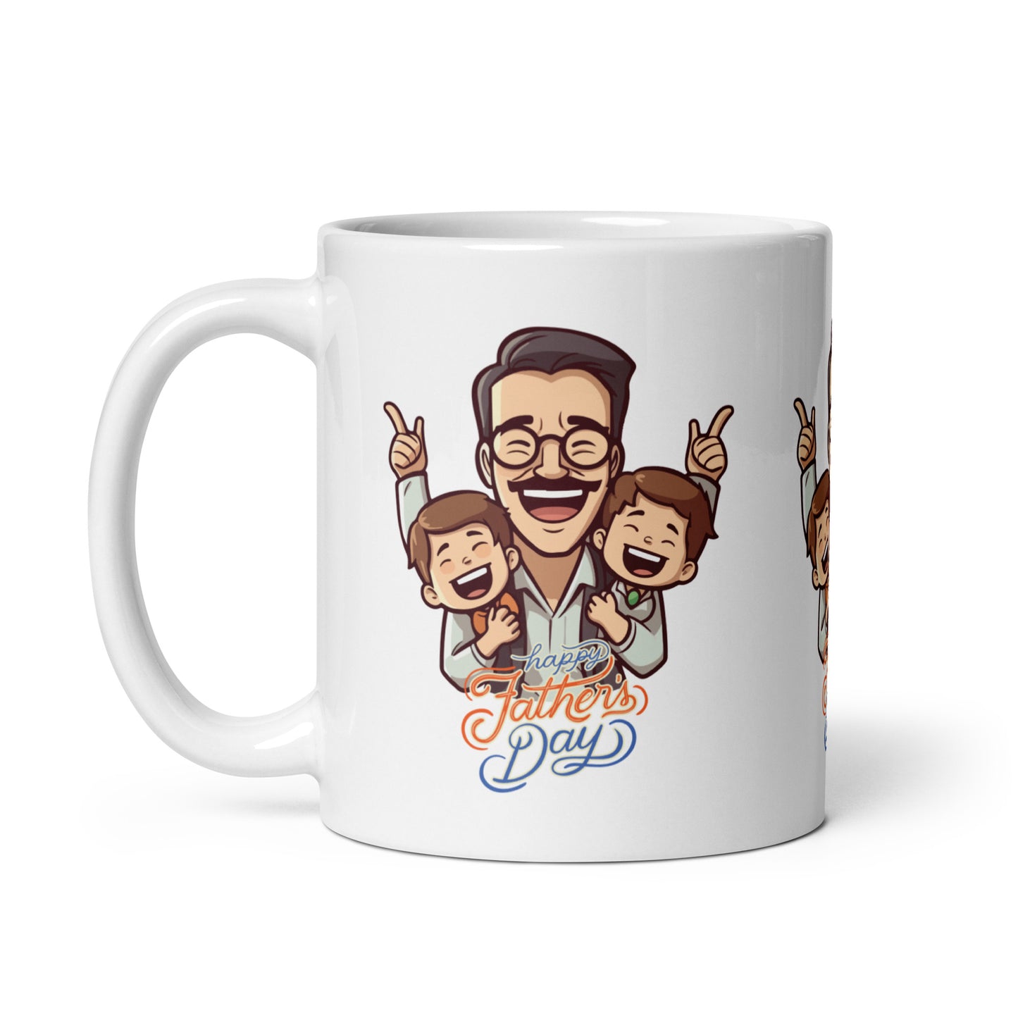 Father's Day Bliss: Classic White Mug